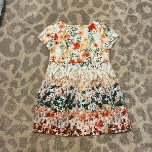 ZARA Girls Floral Poplin Shirt Sleeve Dress 5
